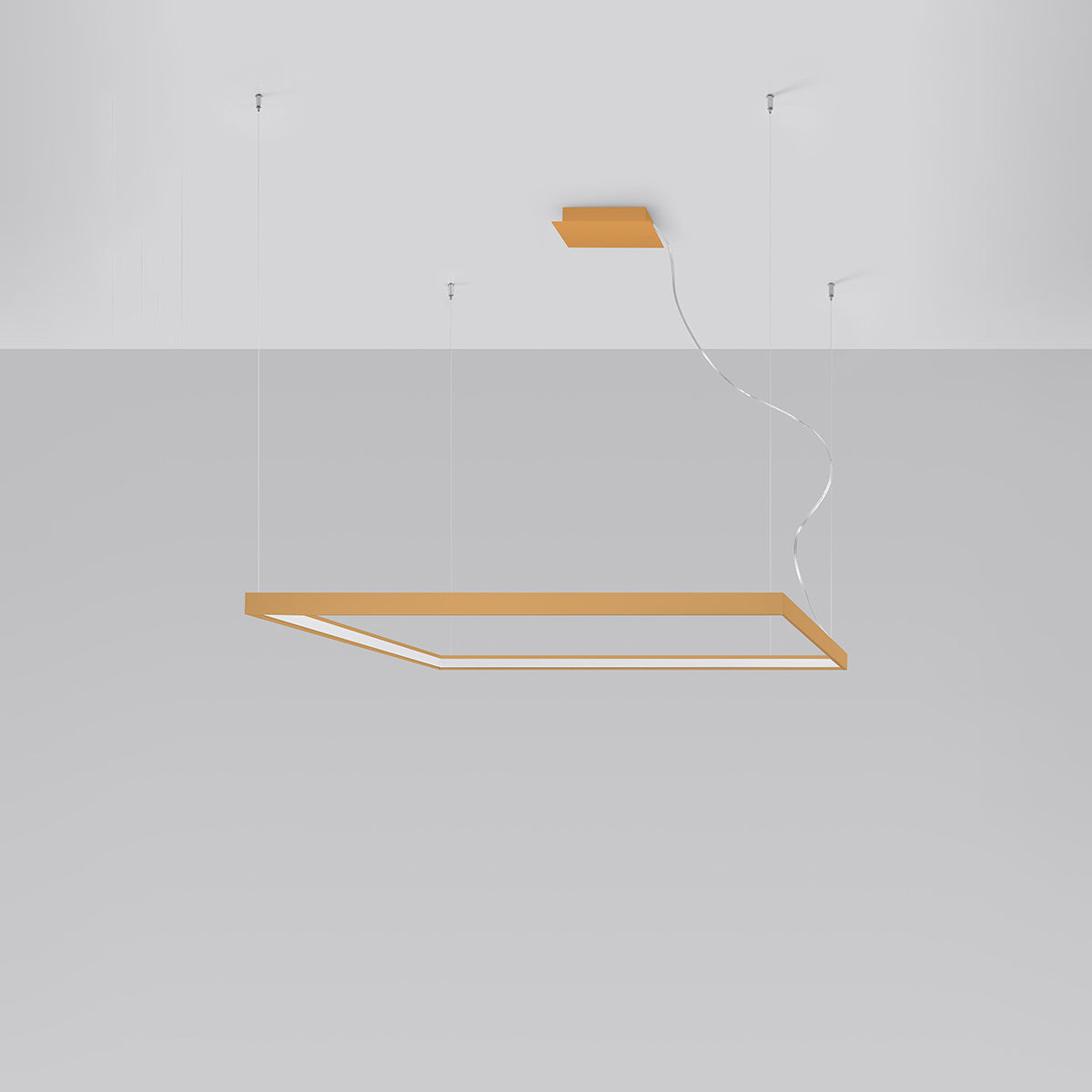Lustre Carré Pure L doré 3000K