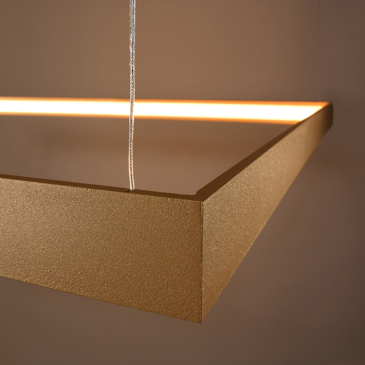 Lustre Carré Pure L doré 3000K