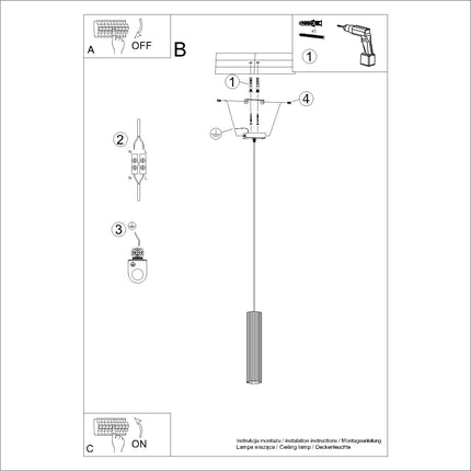 Oslo 1 schwarze Pendelleuchte