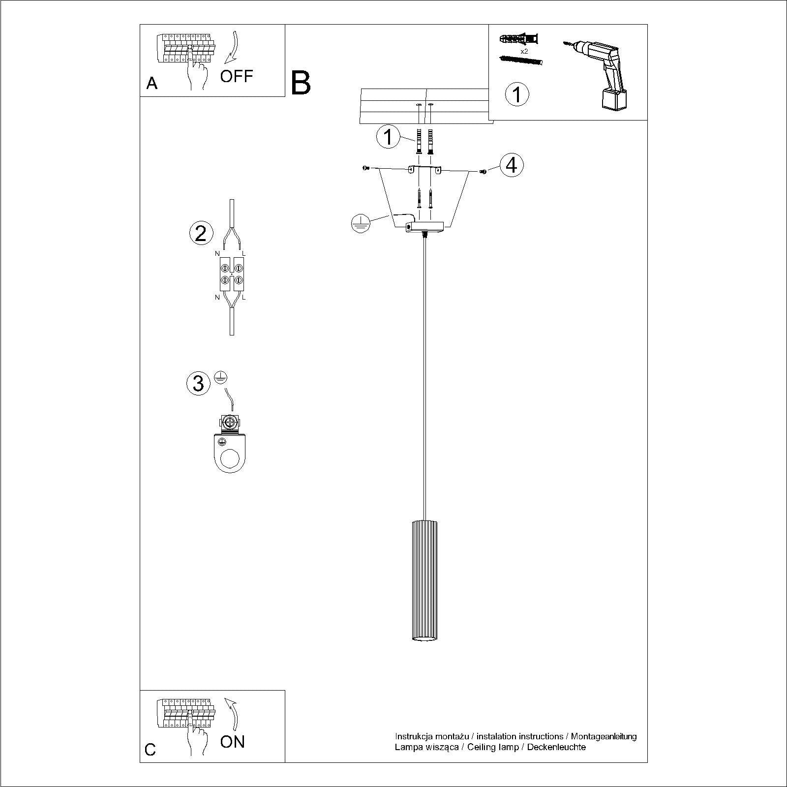 Lampe Suspendue Oslo 1 noir