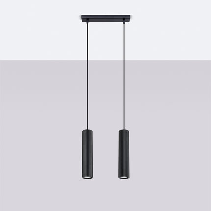Oslo 2 schwarze Pendelleuchte