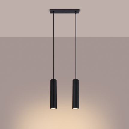 Oslo 2 schwarze Pendelleuchte