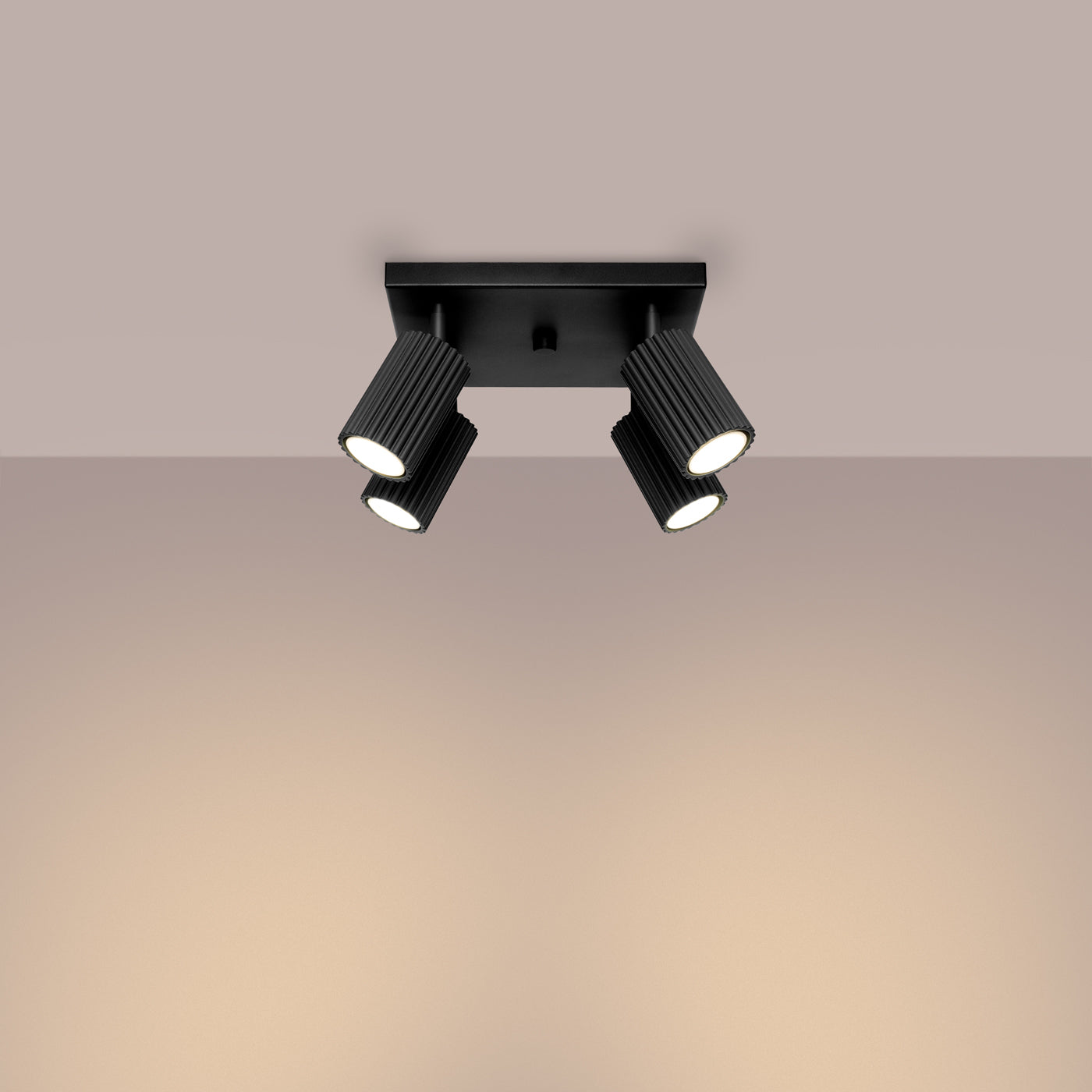 Oslo 4 black ceiling light