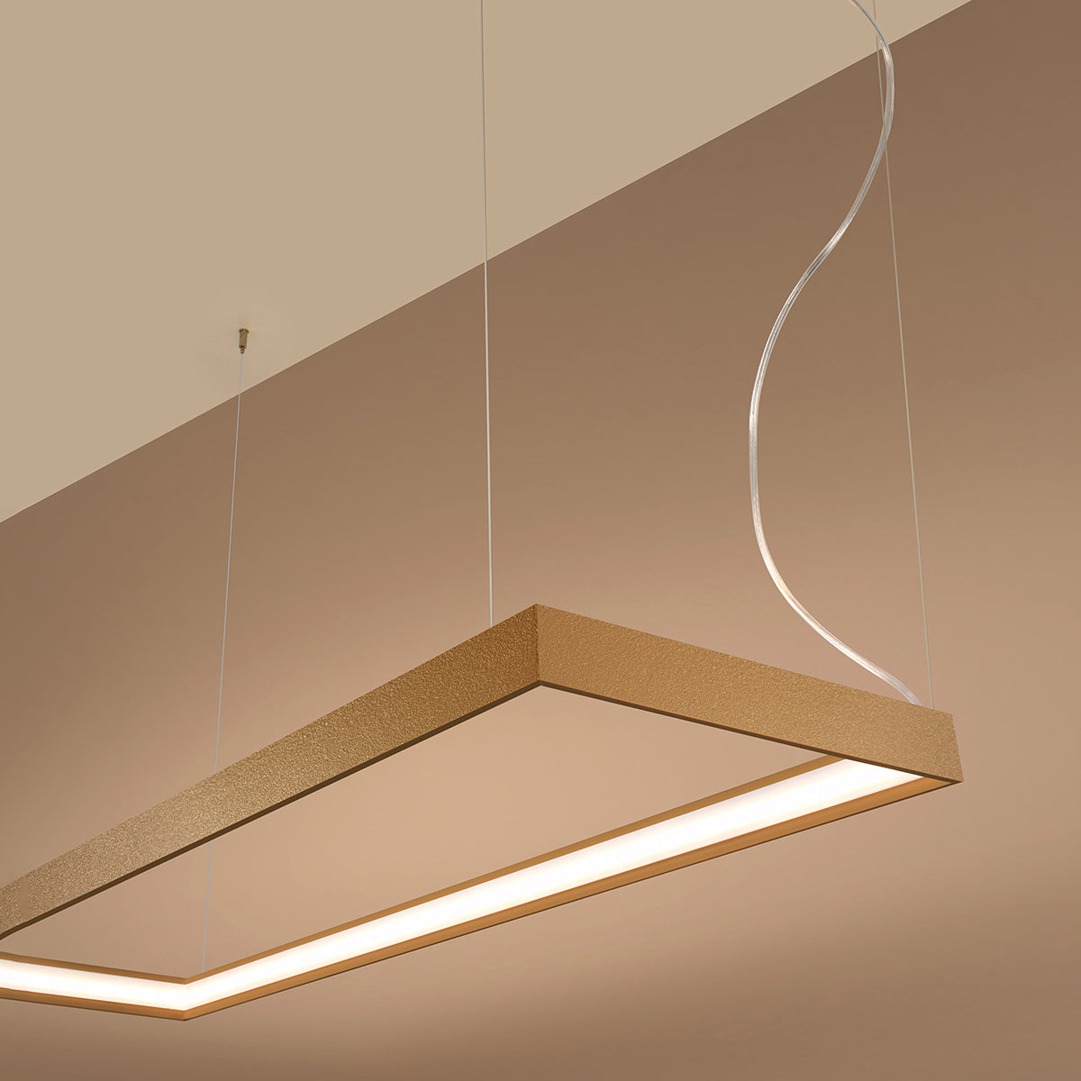 Lustre Rectangle Pure M doré 3000K