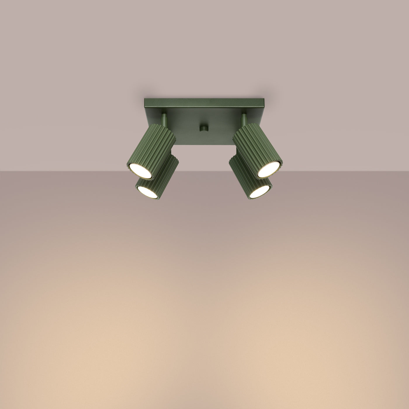 Oslo 4 green ceiling light