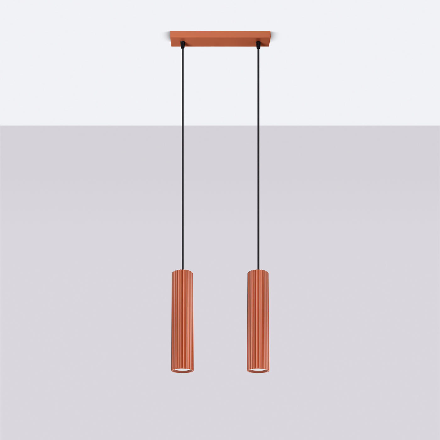 Lampe Suspendue Oslo 2 rouge ocre