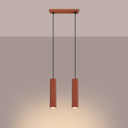 Oslo 2 red ochre pendant lamp