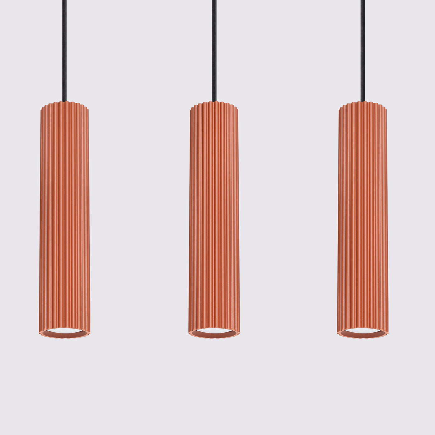 Lampe Suspendue Oslo 3L rouge ocre