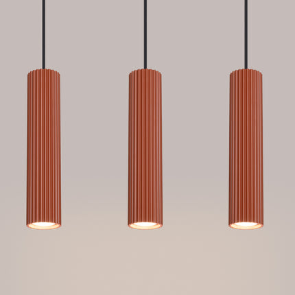 Oslo 3L Hängelampe, Ockerrot