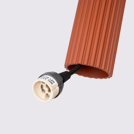 Lampe Suspendue Oslo 3P rouge ocre