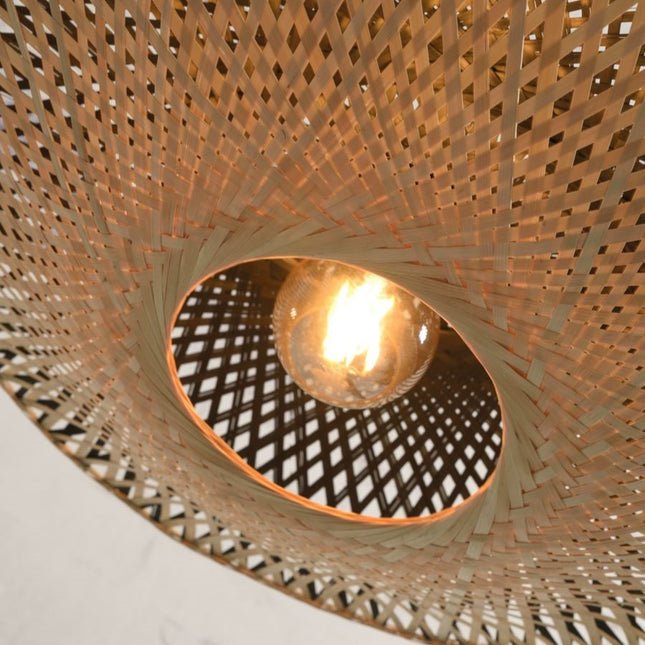 Plafonnier Kalimantan Bambou Noir et Naturel 44 cm