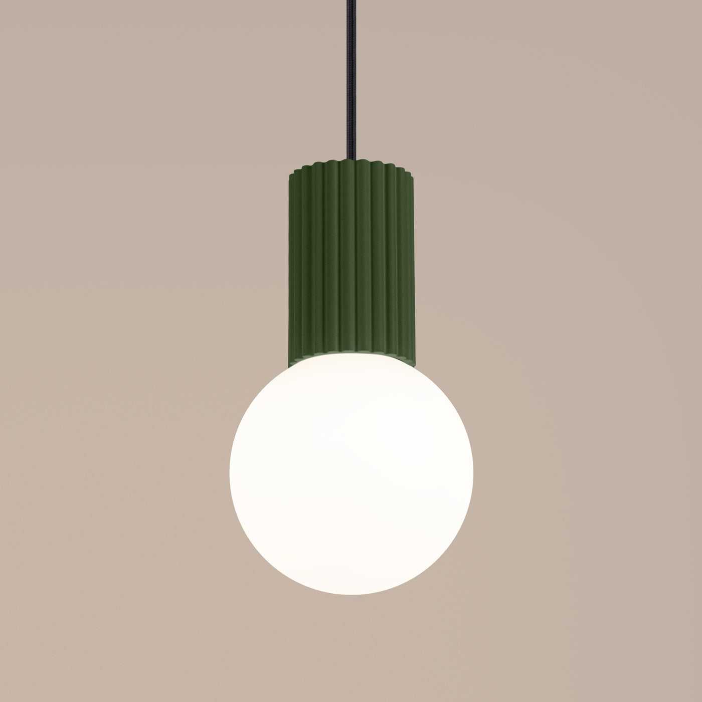 Lampe pendante Halo 1 vert olive