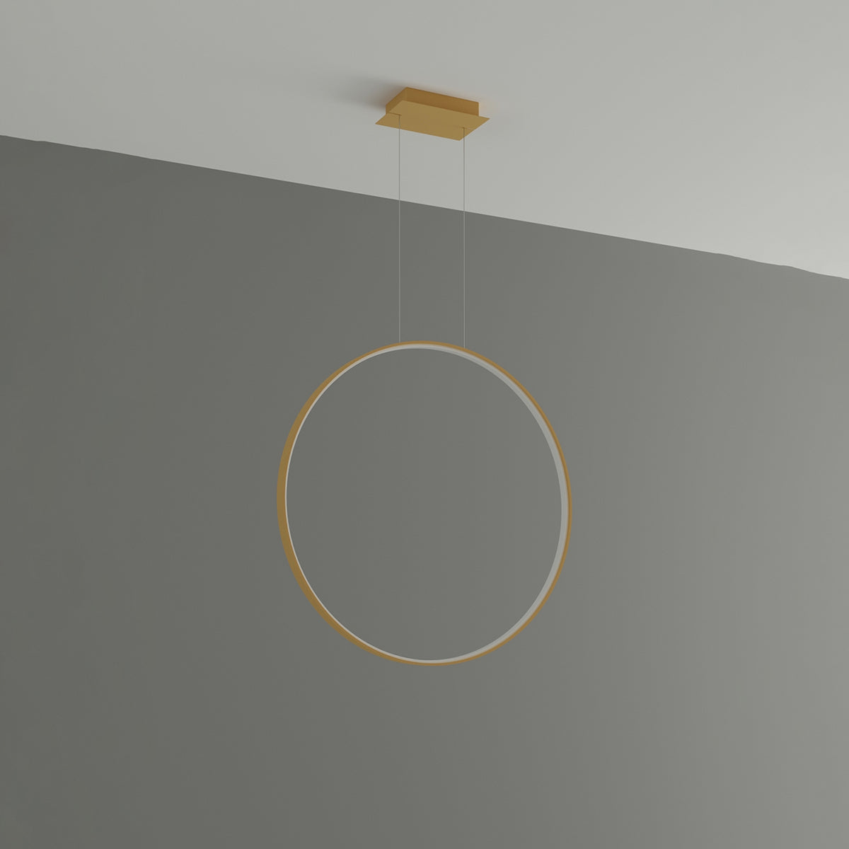 Lampe pendante Anneau Solis 78 doré LED 3000K