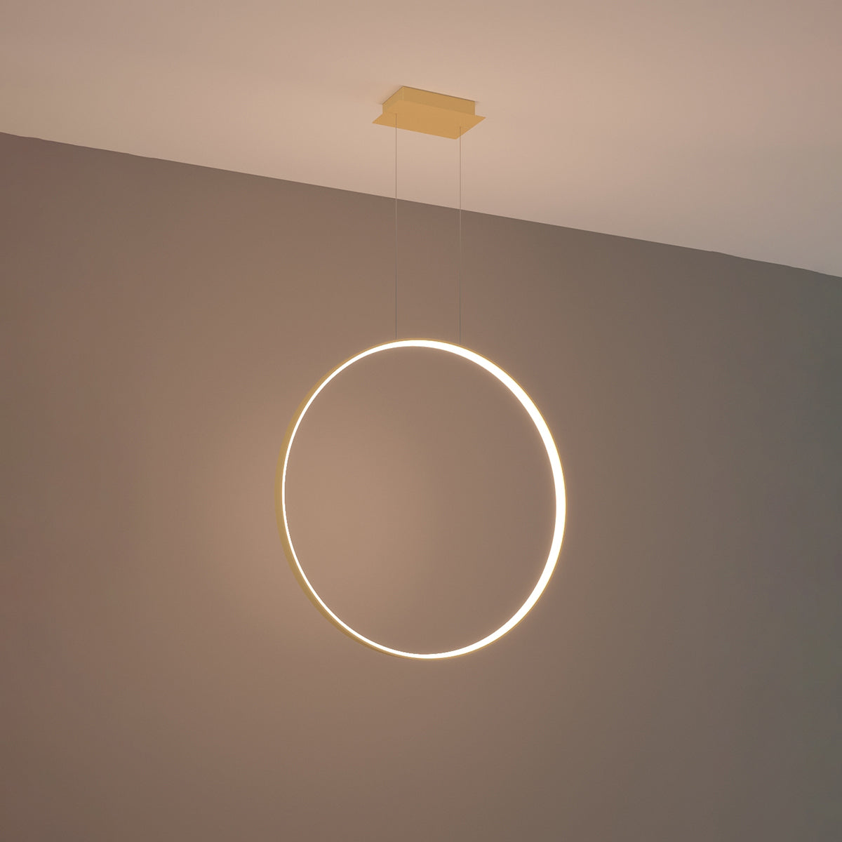 Lampe pendante Anneau Solis 78 doré LED 3000K