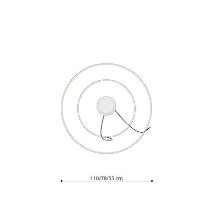 Chandelier Ring Solis 2 55/78 white LED 3000K