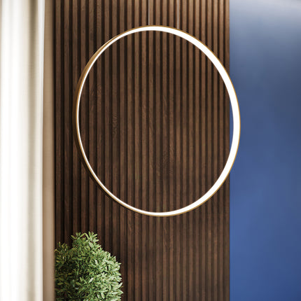 Pendant lamp Ring Solis 110 gold LED 3000K