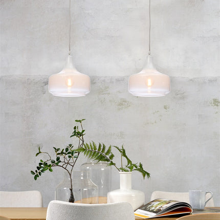 Suspension Verre Reykjavik Dégradé Blanc S