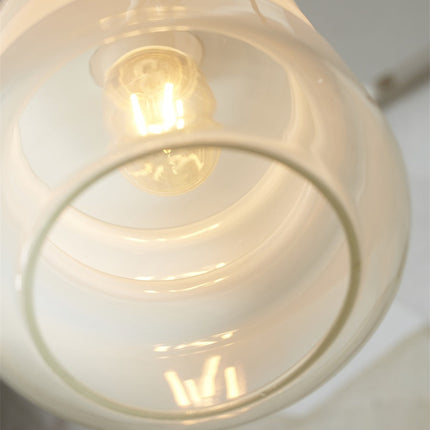 Lámpara colgante Verona de cristal degradado blanco, Ø15 cm