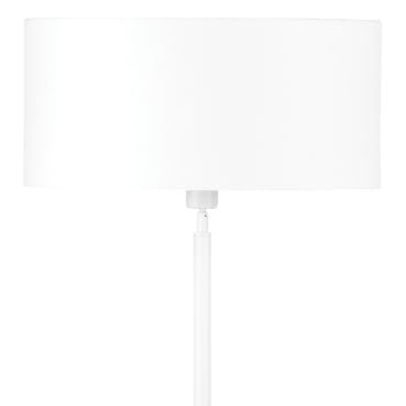 Lámpara de pie Mónaco de hierro niquelado y algodón negro, 170 cm