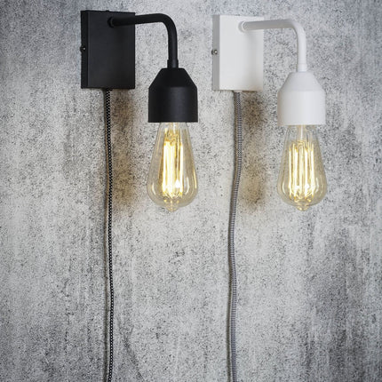 Madrid Wandleuchte aus weißem Eisen S