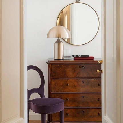 Lámpara de mesa de metal seta