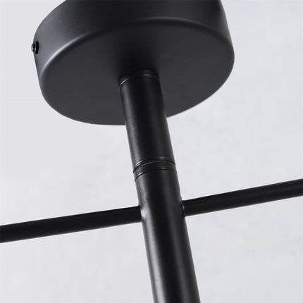 Lámpara de techo Izmir de 3 brazos, color negro y dorado