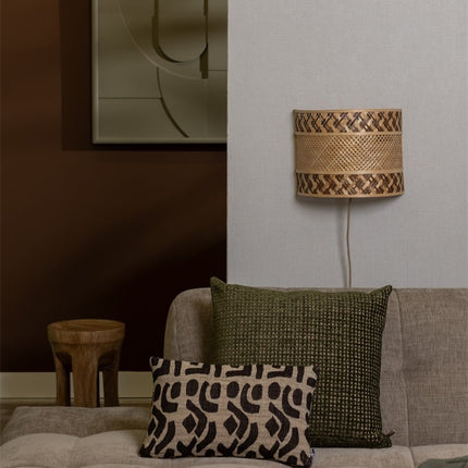 Langkawi Wandleuchte aus natürlichem und braunem Bambus, 32 cm