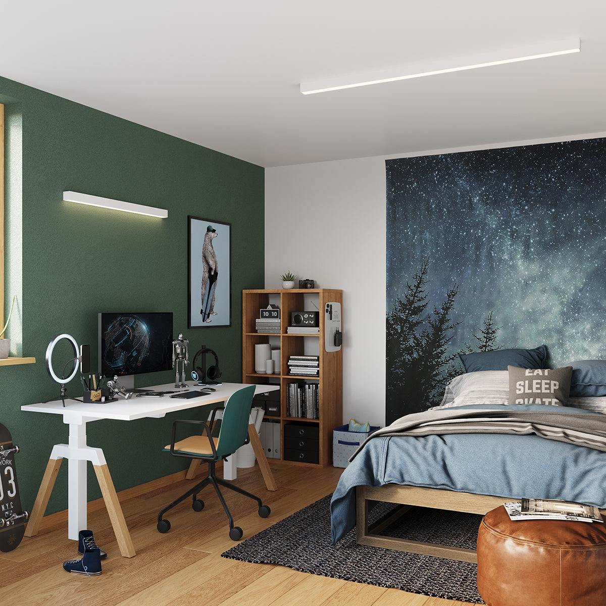 Plafonnier Barre Moderne 200 blanc