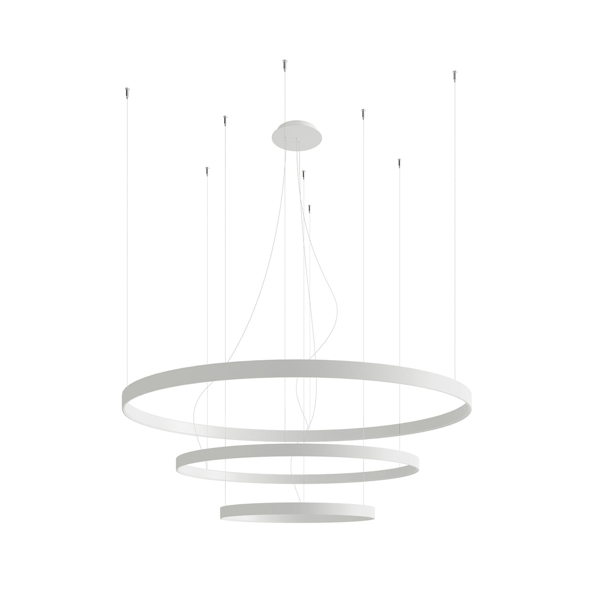Lustre Anneau Solis 3 55/78/110 blanc LED 4000K