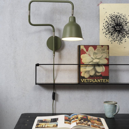 London Tube Olive Green Wall Light