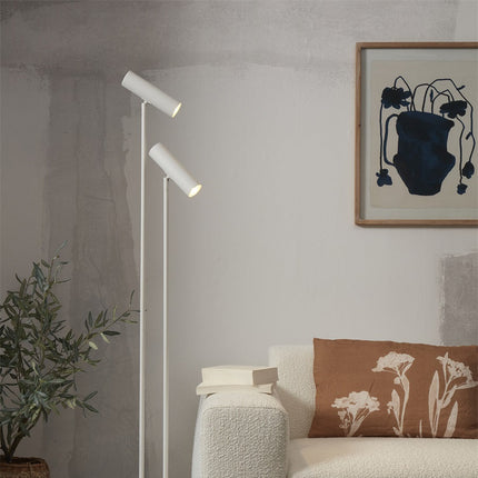 Lámpara de pie Havana de 2 luces blanca