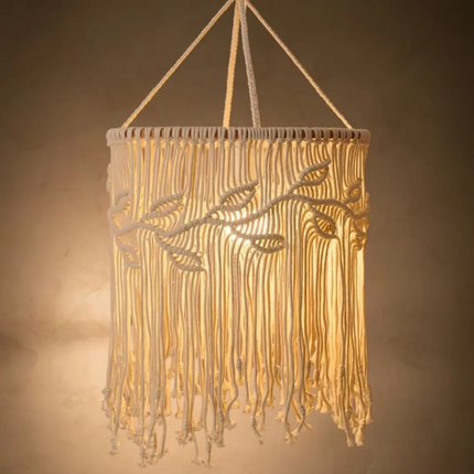 Bohemian Macrame Circular Lampshade