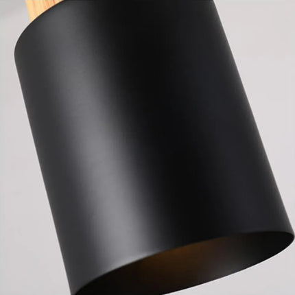 Lámpara colgante moderna LED de madera Macaron