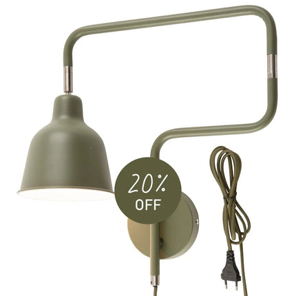 London Tube Olive Green Wall Light