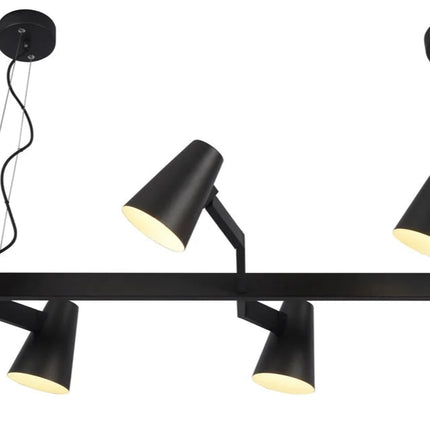 Suspension Biarritz 6 Bras Fer Noir