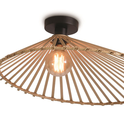 Bromo Asymmetrische Deckenleuchte Natur Bambus 60 cm