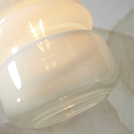 Lámpara colgante Verona de cristal degradado blanco, Ø15 cm