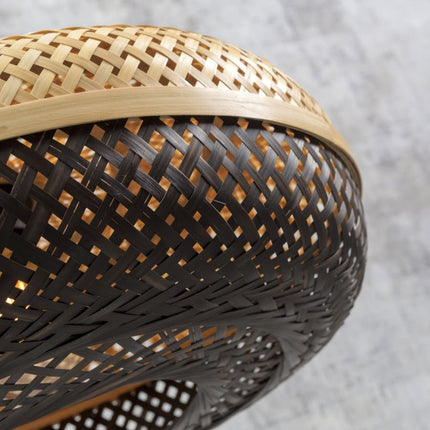 Palawan Bamboo Pendant Light Black and Natural 40 cm
