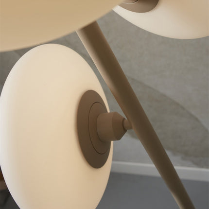 Lampadaire Sapporo 3 Disques Blanc et Sable
