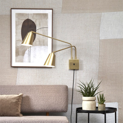 Wandleuchte Bremen 2-armig Gold Eisen