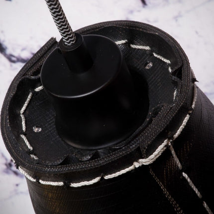 Suspension Amazon 3 Abat-jours Caoutchouc Recyclé Noir 40 cm