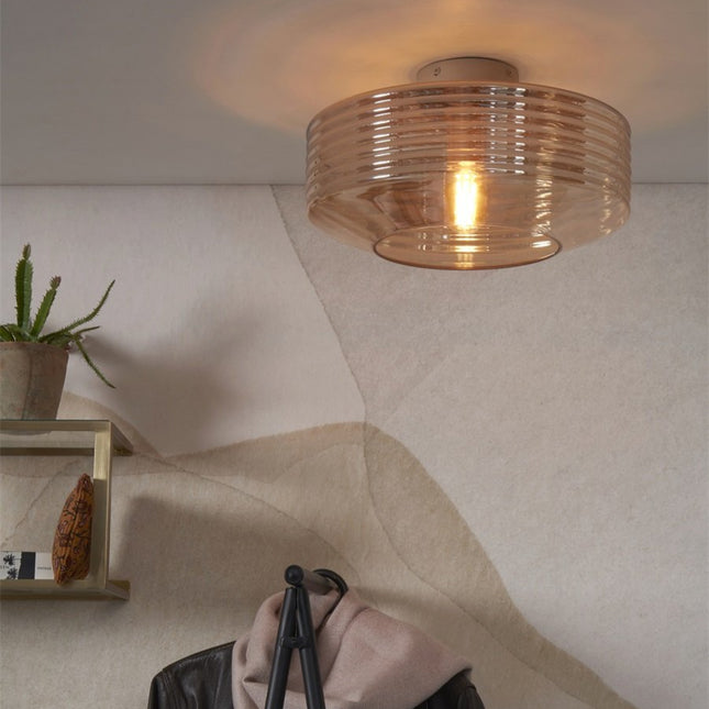 Plafonnier Verona Verre Ambre