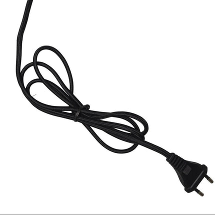 Boston Stehlampe aus Eisen und schwarzer Baumwolle, 160 cm