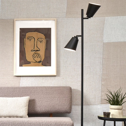 Lampadaire Salamanca 2 Abat-Jours Noir