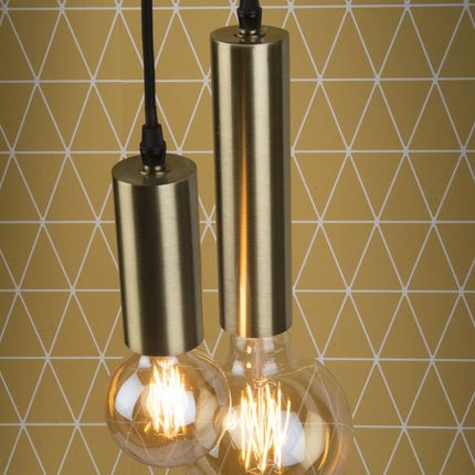 Lámpara colgante Cannes Gold Tube de 261 cm