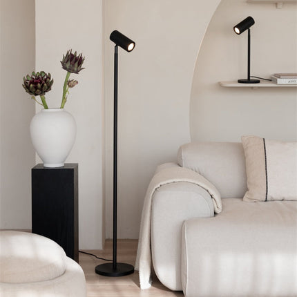 Lámpara de pie LED Java Bamboo negra