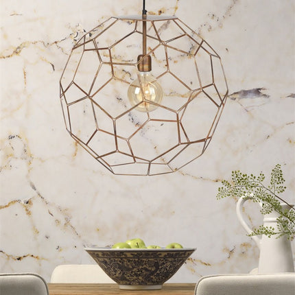 Lámpara colgante Marrakech de alambre de cobre – Ø55 cm