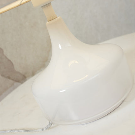 Reykjavik Tischlampe aus weißem und schwarzem Glas