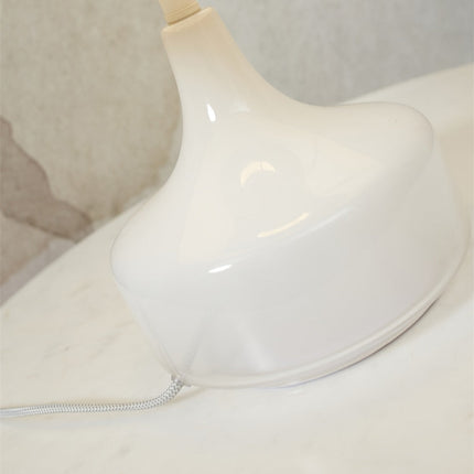 Reykjavik Tischlampe, weißes und schwarzes Glas, 45 cm