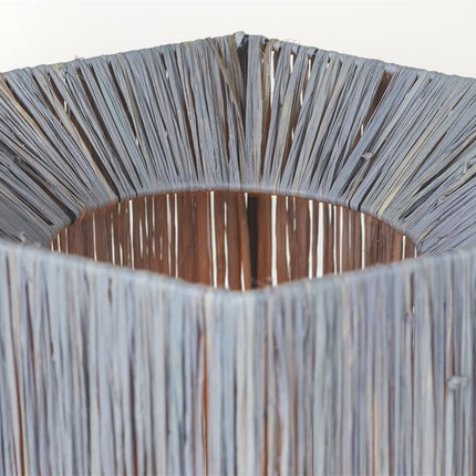 Panama Table Lamp Raffia Grey 28 cm